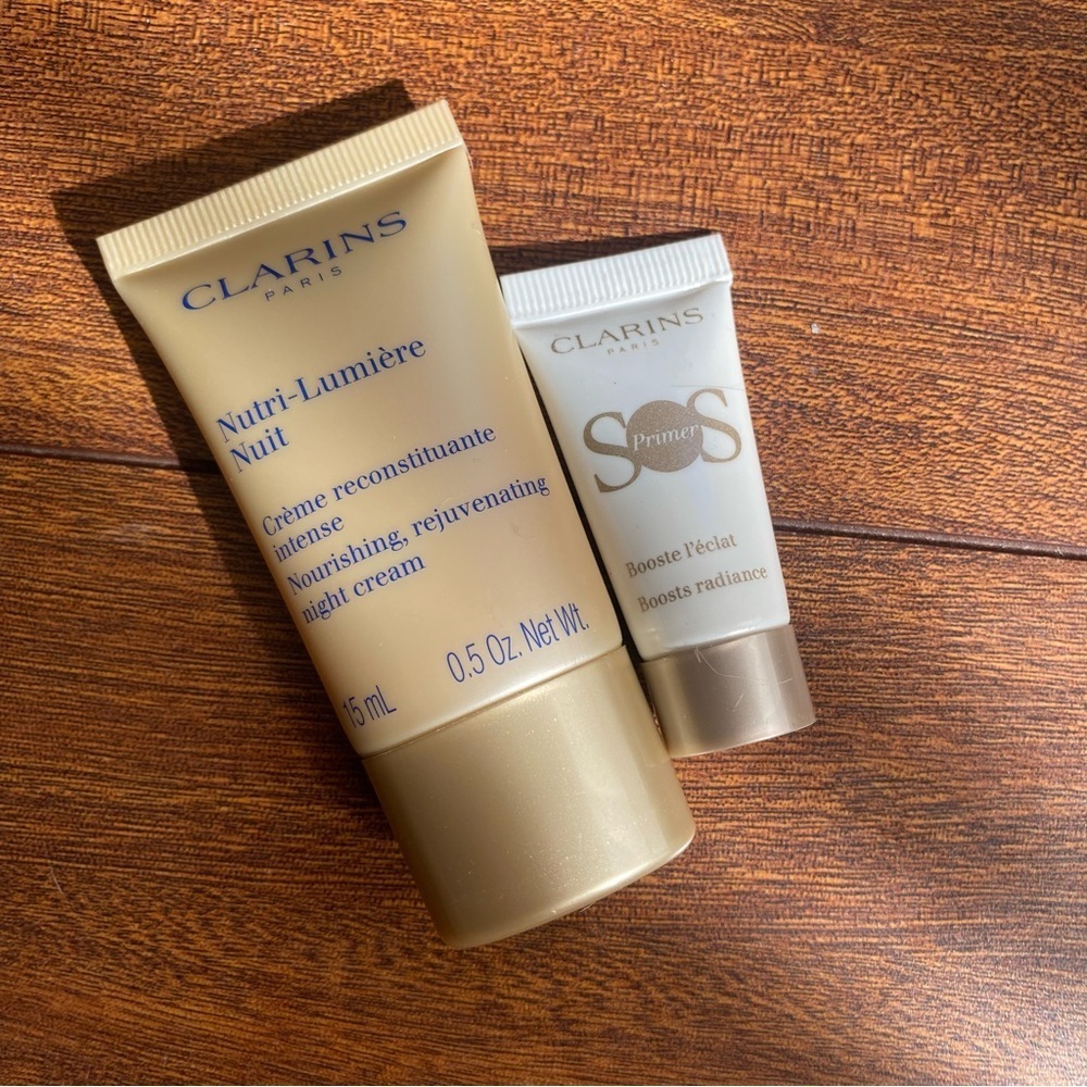 Clarins Nutri-Lumière Rejuvenating, Nourishing Night Cream and SOS Primer Set